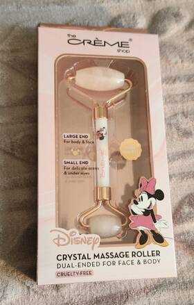 The Creme Shop 849980084583 Disney Minnie Mouse Rose Quartz Crystal Dual Ended Massage Roller