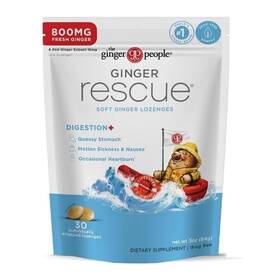 90606 The Ginger People Rescue Digestive Wellness Lozenges Soft Extra Stre