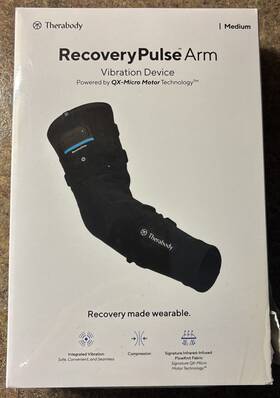 Therabody 810036057875 Recovery Pulse Arm Vibrating Compression Sleeve Size Medium Box Damage