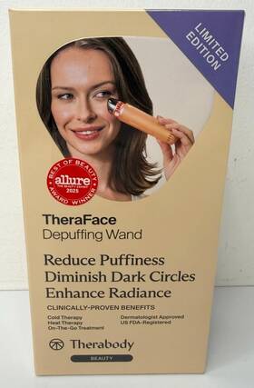 Therabody 840295411781 Theraface Depuffing Wand Cold And Heat - Peach Limited Edition
