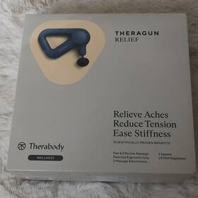 Tg0003963-1a40 Therabody Theragun Relief Percussion Massage Gun Blue 3-speed 3 Heads Battery