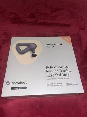 Tg0004002-5a91 Theragun New Therabody Relief Se 3-speed Handheld Massage Gun Gray