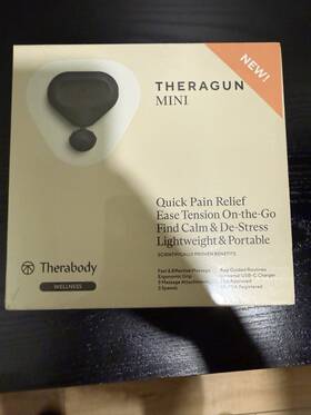 Tg2015-01 Theragun Therabody Mini 2nd Gen Bluetooth Portable Massage Gun Black Brand New