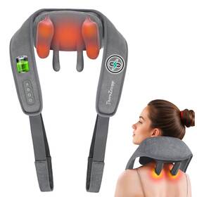 Tz-f812 Therazzagge Us Cordless Neck And Back Massager With Heat Shiatsu Shoulder