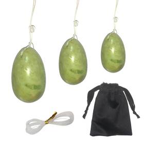 Te-ke-003 Thinngen Yoni Eggs 3pcs Kegel Ben Wa Balls For Women Jade Green
