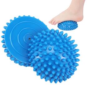 Jyd-threlaco-3342 Threlaco 2 Pcs Half Round Massage Ball For Feet Blue Spiky A