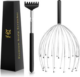 Tipkon 705353435188 Head Massager 28 Fingers Scalp Scratcher Back Massage Scratc