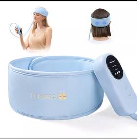 Tlinna 860012862627 Large Sky Blue Head Massager With Heating And 3 Pressure Settings