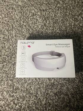 Tl-em08 Toloco Gray White Usb Bluetooth Music Smart Eye Massager With Heat