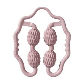 Tomoo 717351281384 4 Wheels Muscle Roller Massager With Circular Leg Clamps - 360 Pink