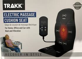 Trakk 194587685177 Trakk-electric Massage Cushion Seat-heat-8 Vibration Massage-dual Speed-nib