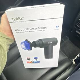 Trakk Hk-208 Cordless Hot And Cold Percussion Massage Gun 6 Heads Black