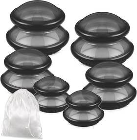 Trelaco 313020744756 6 Pcs Cupping Kit For Massage Therapy 3 Sizes Silicone Set Chine