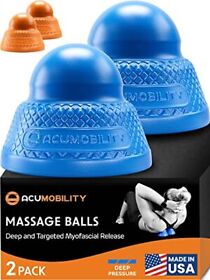 Acu-203 Trigger Point Ball Massage Mobility Lacrosse Deep Tissue Flat 2pc