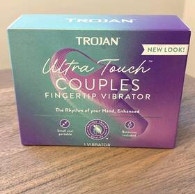 90647 Trojan Ultra Touch Couples Fingertip Vibrator Personal Massager With Batteries
