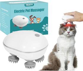 Trustv 313015516511 Electric Cat Massager Handheld Pet For Indoor Cats And Dogs With Red