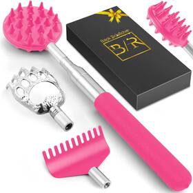 Tukuos 752790002862 Telescoping Back Scratcher With 4pcs Detachable Scratching Heads Scratc