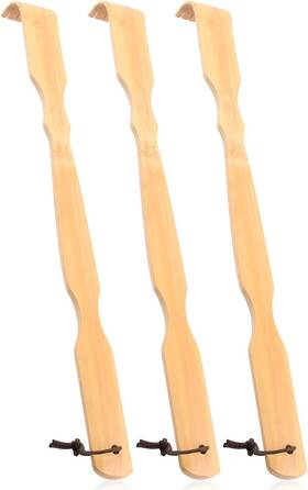 Zz-jhyyn-3 Tunatu Renook Wooden Bamboo Back Scratcher 17 Inch Natural Handmade Scratchers For Me