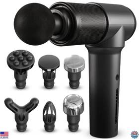 B08xmzxtdf Turonic Deep Tissue Massage Gun - 20 Speeds 7 Heads Quiet Portable Cordless