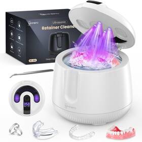 Sc-202 Umpopo Ultrasonic Retainer Cleaner Machine 48khz Dental Cleaning Pod White