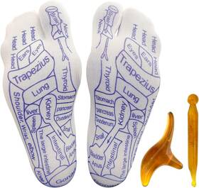 Unique 445033790741 Acupressure Reflexology Socks Physiotherapy Massage Relieve Tired Feet Reflexolo