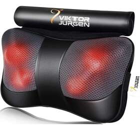 11376 Viktor Jurgen Portable Heated Massager Pillow For Neck Back And Leg