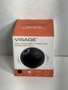 Visage 061459723755 Vibrating Massage Ball Rechargeable Black Silicone New