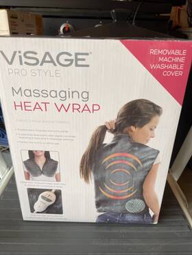 Hp-a-m002 Visage Pro Style Massaging Heat Wrap Neck Shoulders Upper Back Massage Gray
