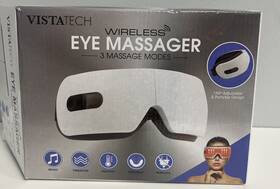 Nv-06876 Vistatech Wireless Eye Massager - 3 Massage Modes Heat Music