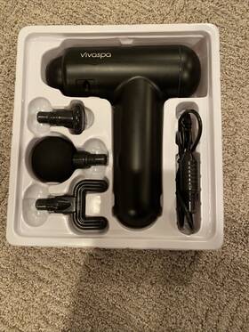 Ms1700-blk Vivaspa Cordless Handheld Deep Tissue Percussion Massager