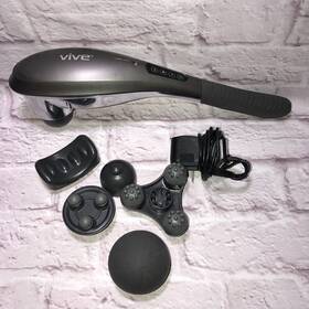 Rhb1079blkch Vive Handheld Massager Cordless Multiple Attachments Recovery Crossfit Travel