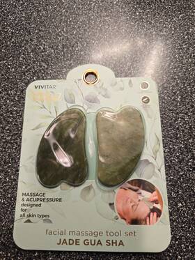 Vivitar 681066054222 Simply Beautiful 2 Pack Jade Stone Gua Sha Set New