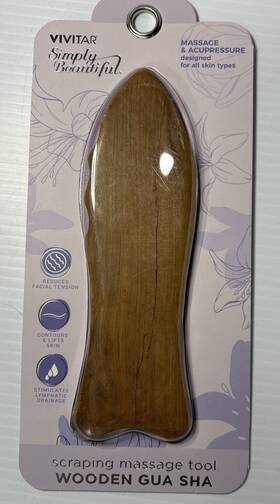 Pgv070-noc Vivitar Vivtar Simply Beautiful Wooden Cua Sha Scraping Massage Tool
