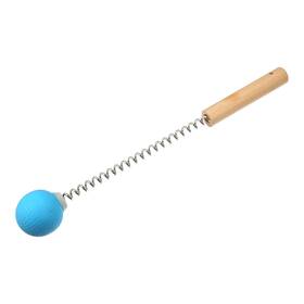 Vocoste 731618554530 Handheld Neck Massager With Single Trigger Point Wood Spring Tpr Blue 1 Pcs