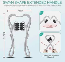 Ms410 Voyor-health Neck Massager Roller For Pain Deep Tissue Shiatsu Massage