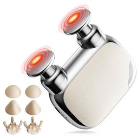 Vtt Lc011-silbem Dual-head Mini Massage Gun Pocket-sized Deep Tissue Massager White