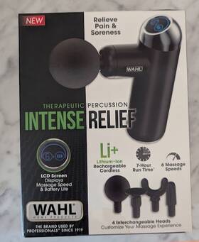 3024569 Wahl 043917109671 Intense Relief Rechargeable Cordless Percussion Massage Gun - New #3024569