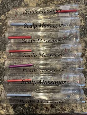 Ba11610 Wal-mart 7 Wire Head Scalp Massager Relaxation Tool Assorted Colors New 1 Cap Missing