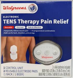 Walgreens 311917198712 Electronic Tens Therapy Pain Relief 1 Control Unit 2 Reusable Pads New