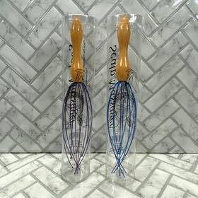 Walmart 970707745440 2 Pack Of Wooden Scalp Massagers With Stainless Legs Purple And Blue