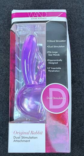 Ad893 Wand Essentials Original Rabbit Dual Stimulation Attachment Pink