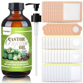 Oil-51p Warmify 50 Pcs Castor Oil Patches With 1 Count Pack Of 51 Comprehensive Large Set