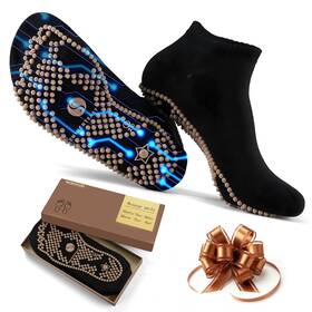 Warmvin 635408901996 Acupressure Socks Reflexology Foot 220mm/men 5-6/women 7-8 Black-y