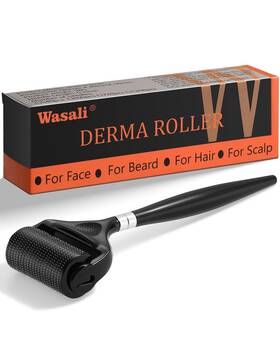 Wasali 635405279852 Titanium Derma Roller For Face Hair Beard Microneedle Men Wi