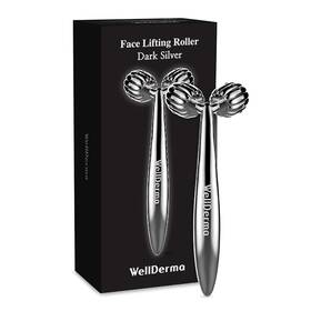 Wellderma 809502181086 Face Lifting Dark Silver Roller Ergonomic And V-lines Massage