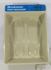Wfm-11597 Brookstone Foot Massager With Heat Vintage Vibration Beige Blue Jh