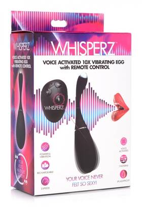 Whisperz 848518036827 Voice Activated 10x Vibrating Personal Massager Remote Control Wireless Cordless