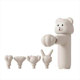 Mgbear-2023 Winb Mini Massage Gun With Bear Design 5 Interchangeable Heads 4-speed Regulation