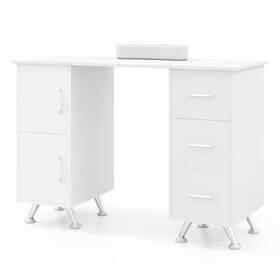 Wooden Manicure Table Nail Desk Drawers Wrist Rest-white - Color 197867043902 With