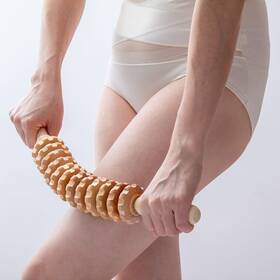 Wumimi 779683944719 Rodillo De Masaje Madera Para La Fascia Corporal Contra Celulitis